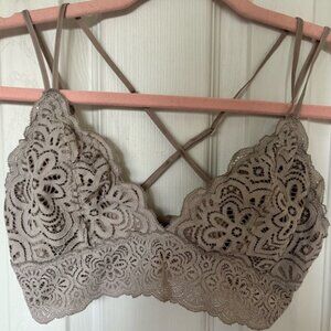 Aerie- Medium Tan Lace Bralette